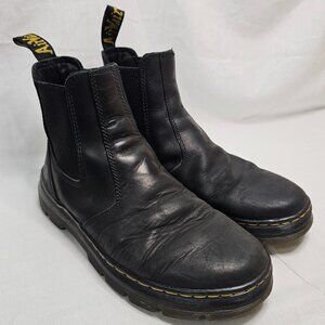 Doc Dr. Martens Air Wair Embury Leather Chelsea Boots Black Men 9 - Women 10
